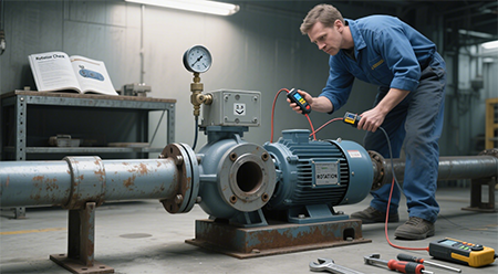 Cómo verificar si la dirección de rotación de la bomba es correcta