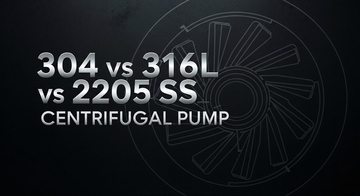 Bomba centrífuga 304 vs 316L vs 2205 SS