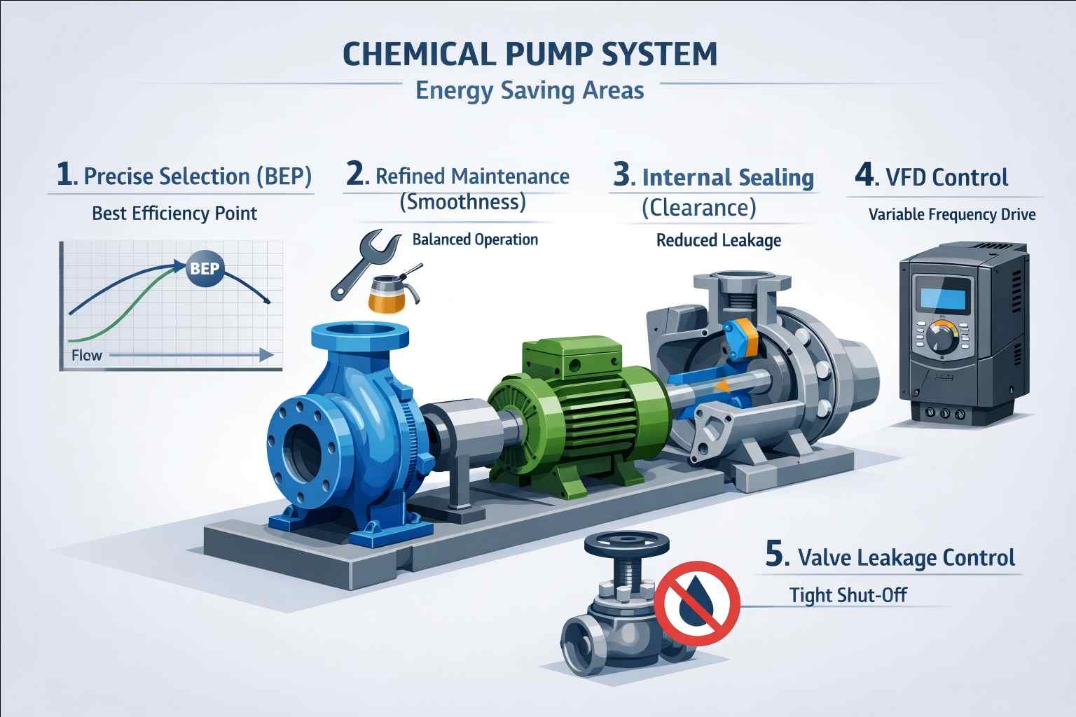 pump system energy saving infographic